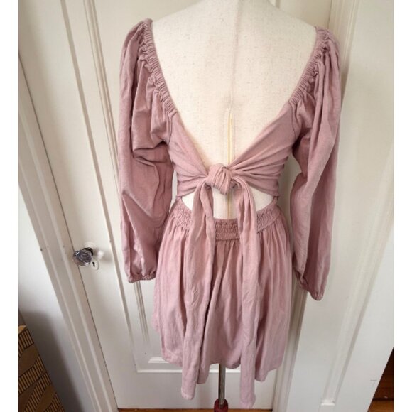 FREE PEOPLE FP BEACH Colette Convertible Mini Dusty Himalayan Pink Dress Size M - Picture 9 of 12